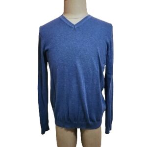 Van Heusen Navy Blue V Neck Pullover Sweater Mens Medium